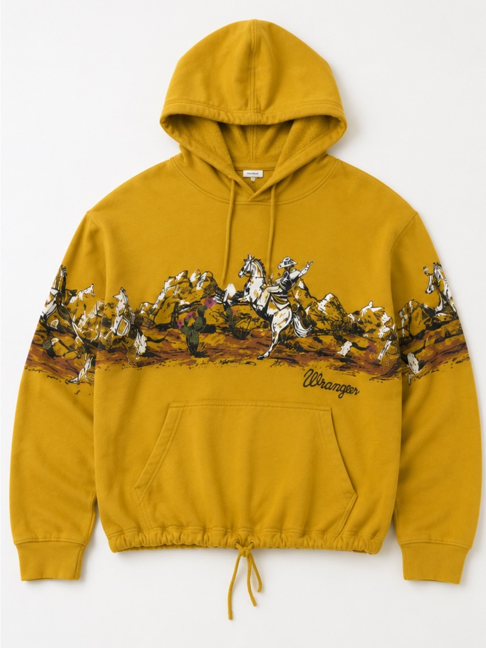Wrangler Golden Yellow Western Graphic Hoodie